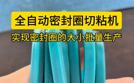 「視頻」全自動(dòng)密封圈切粘機(jī)，實(shí)現(xiàn)密封圈的大小批量生產(chǎn)！